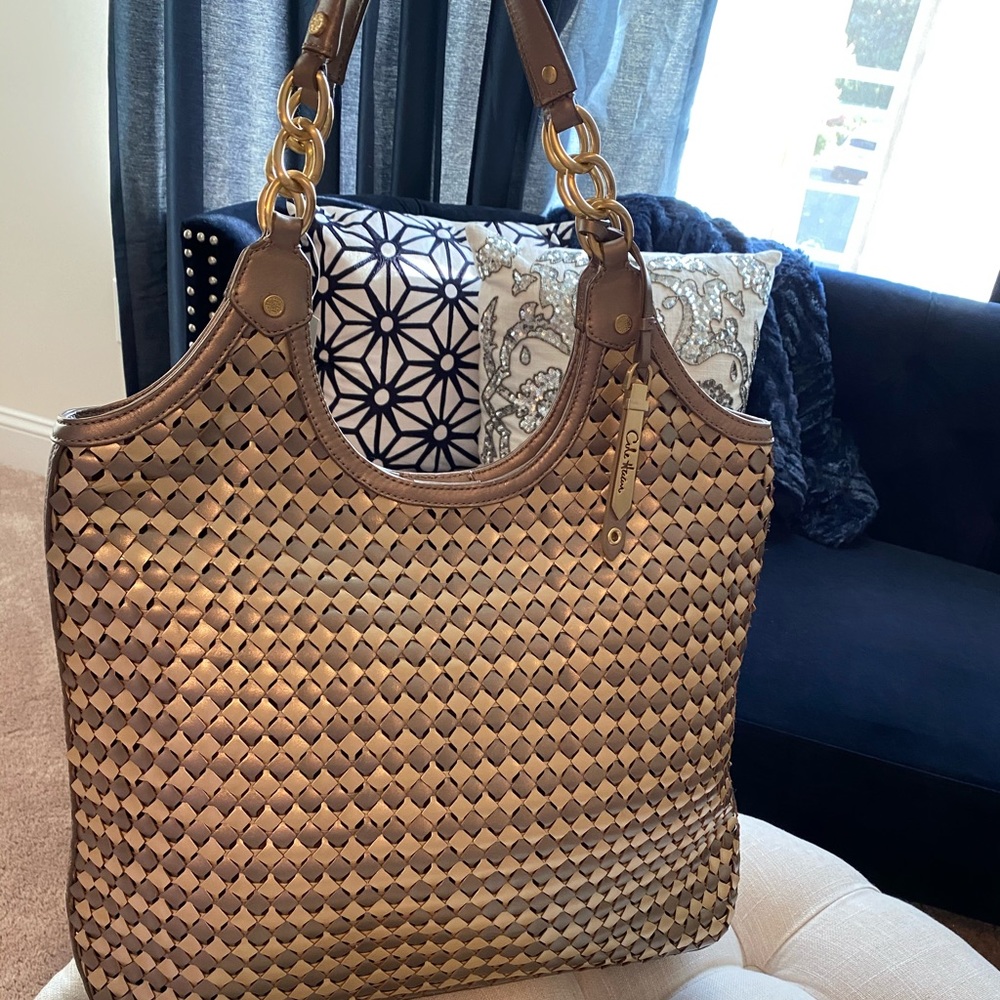 ✨Cole Haan✨FLASH SALE!!!✨NWT!✨Genevieve RARE! Weave Bag - Picture 15 of 15